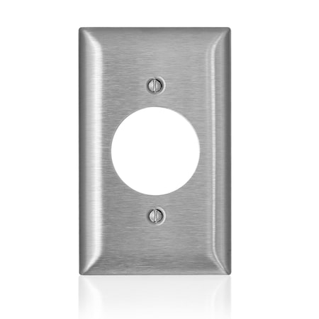 Leviton Leviton C-Series Stainless Steel 1 gang Metal Single Outlet Wall Plate 1 pk SL721-000